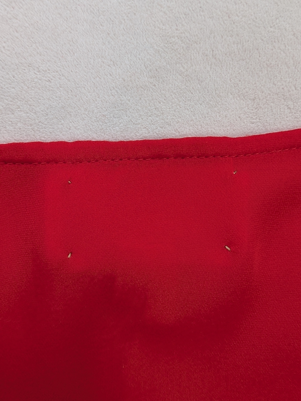 Red Ruffle-Sleeve Tie-Back Blouse - Picture 16 of 16